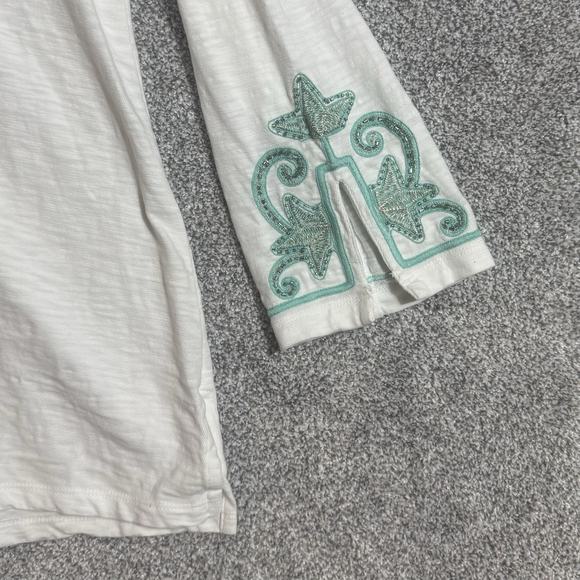 Charter Club Tunic Top Womens 2X Plus Boho Embroidery Cottagecore Peasant Flowy - Picture 4 of 11